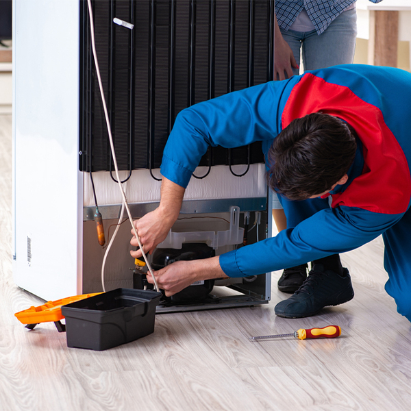 how much do you charge for refrigerator repair services in De Mossville